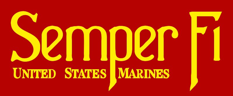 Stencil of Semper Fi