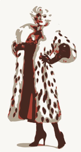 Stencil of Cruella de Vil