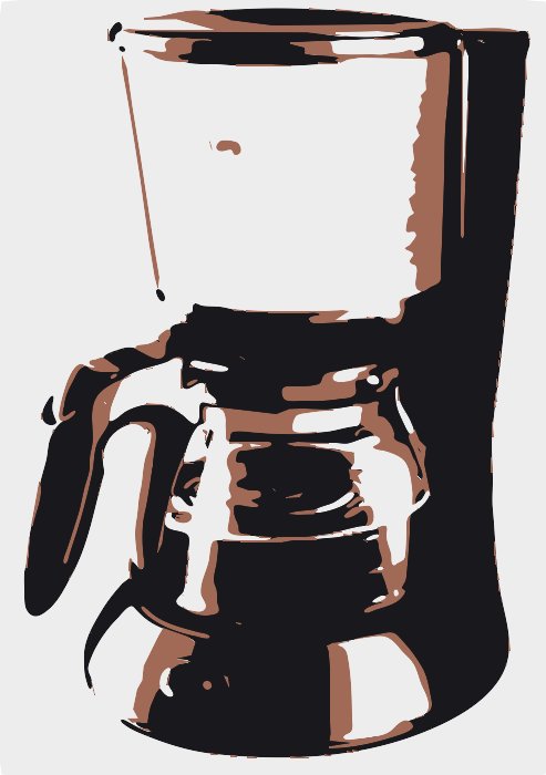 Stencil of Coffee Maker