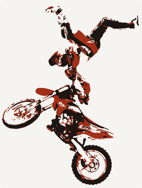 Stencil of Motocross Trick