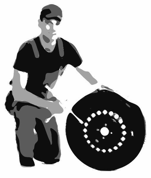 Stencil of Auto Mechanic