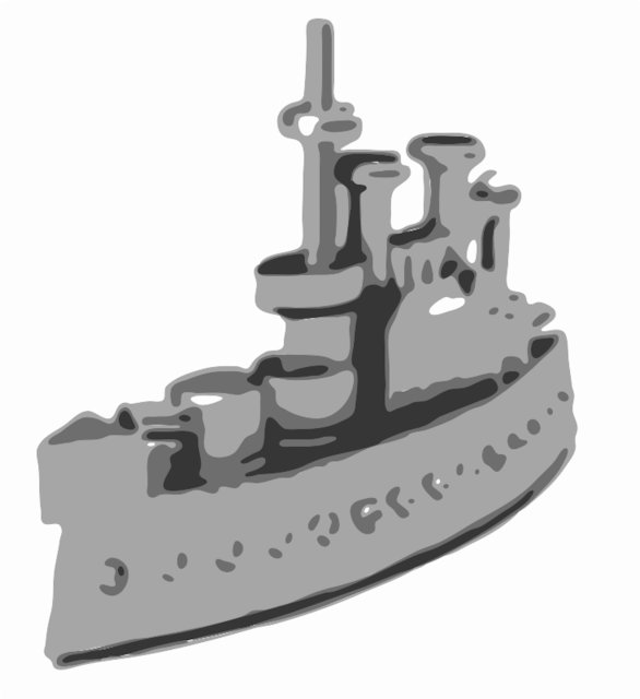 Stencil of Battleship (Monopoly Game Piece)