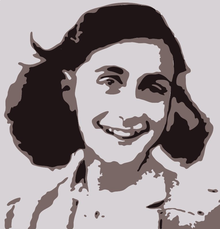 Stencil of Anne Frank