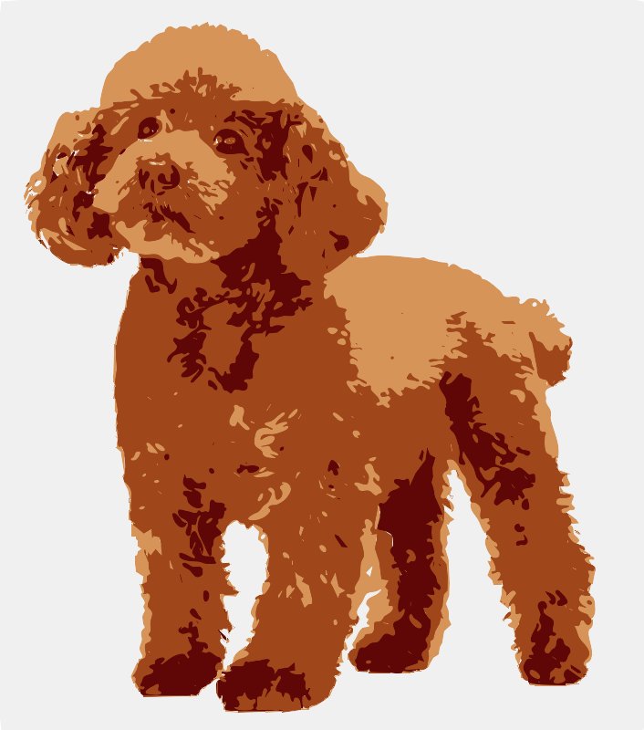 Stencil of Poodle