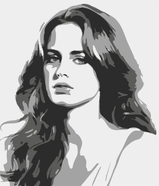 Stencil of Lana Del Rey