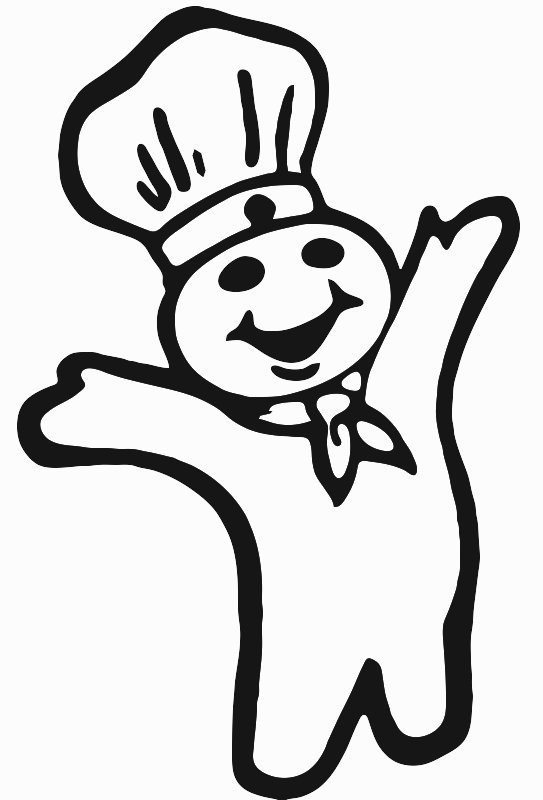 Stencil of Pillsbury Dough Boy