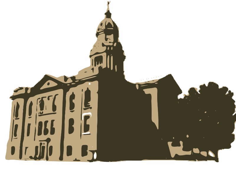 Stencil of Courthouse