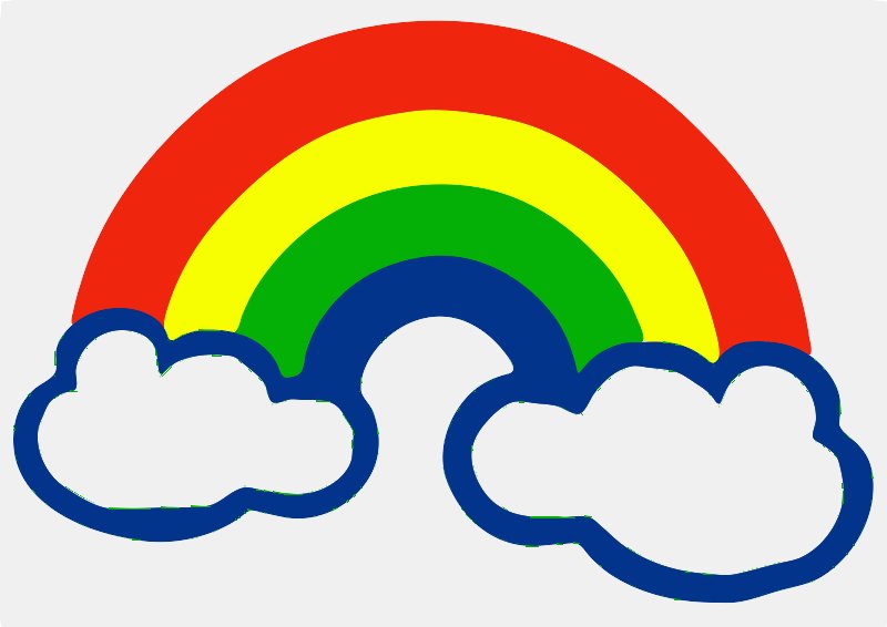 Stencil of Rainbow
