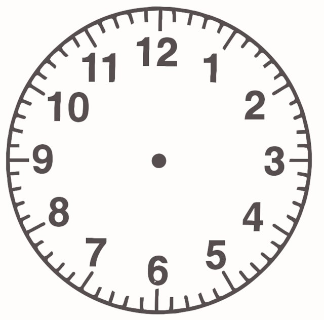 Stencil of Clock Face