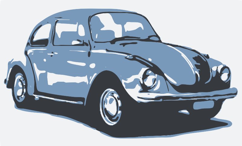 Stencil of Volkswagen Beetle