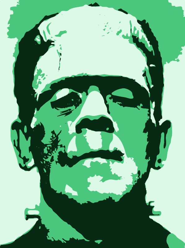 Stencil of Frankenstein