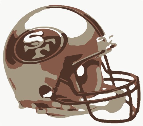 Stencil of 49ers Helmet