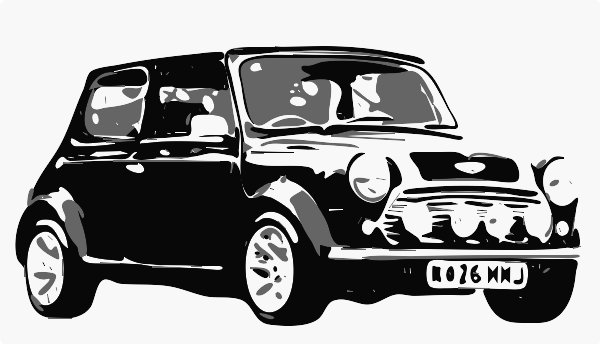 Stencil of Original Mini Cooper