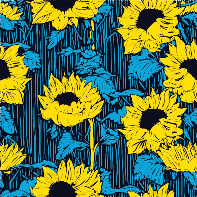 Stencil of Sunflowers