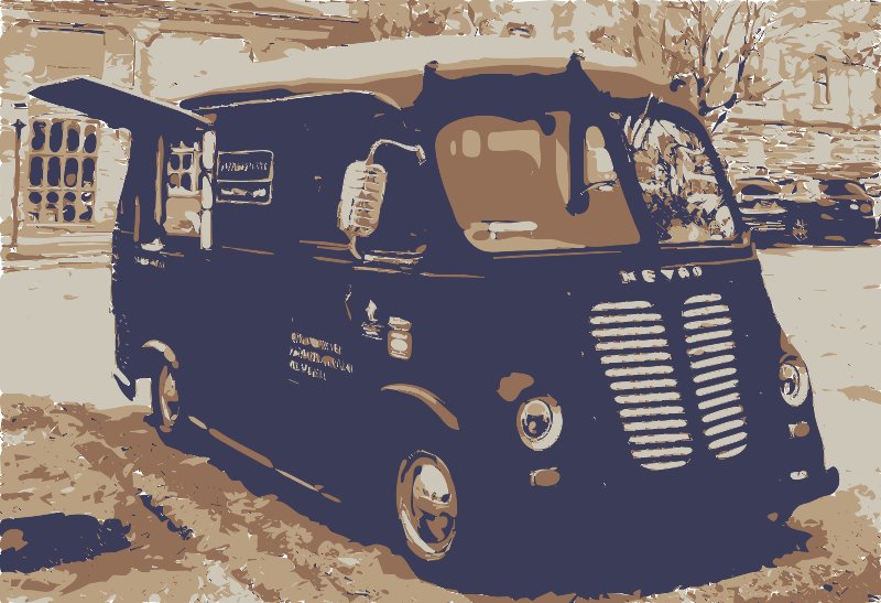 Stencil of Food Truck