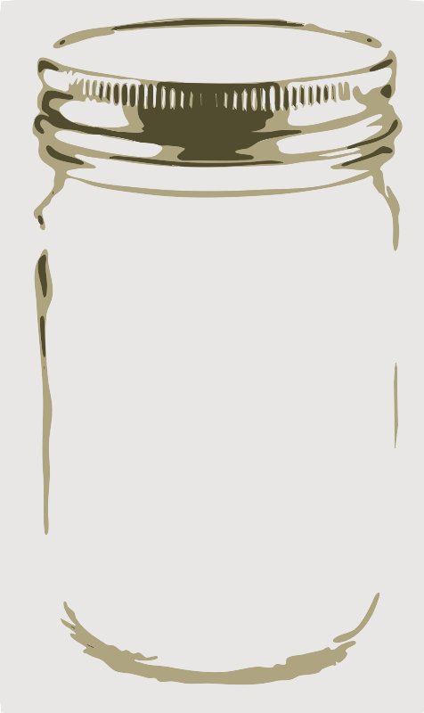 Stencil of Mason Jar