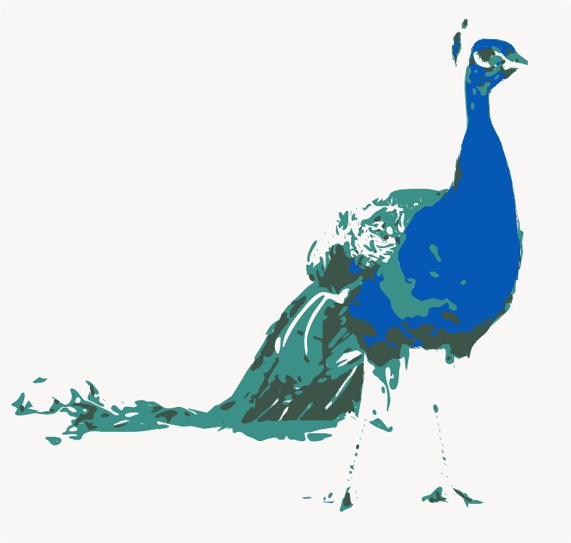 Stencil of Peacock