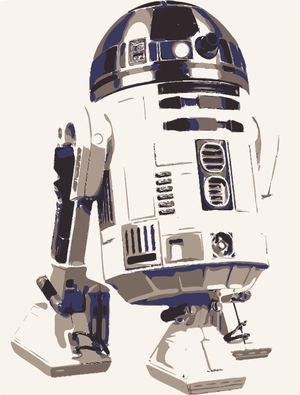 Stencil of R2-D2