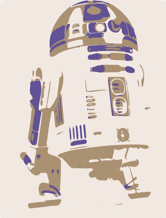 Stencil of R2-D2