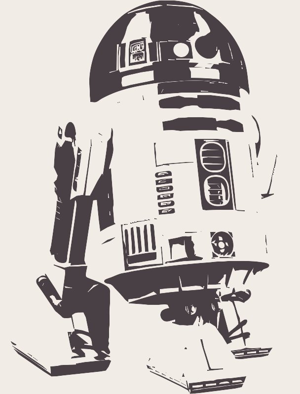 Stencil of R2-D2