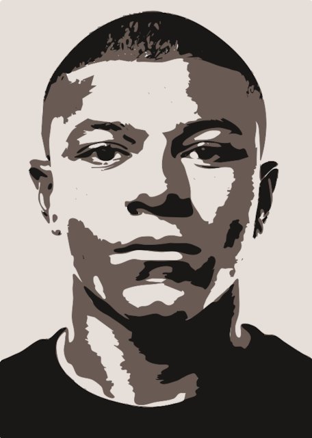 Stencil of Kylian Mbappé