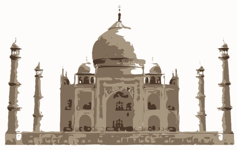 Stencil of Taj Mahal
