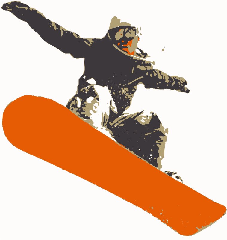 Stencil of Snowboard