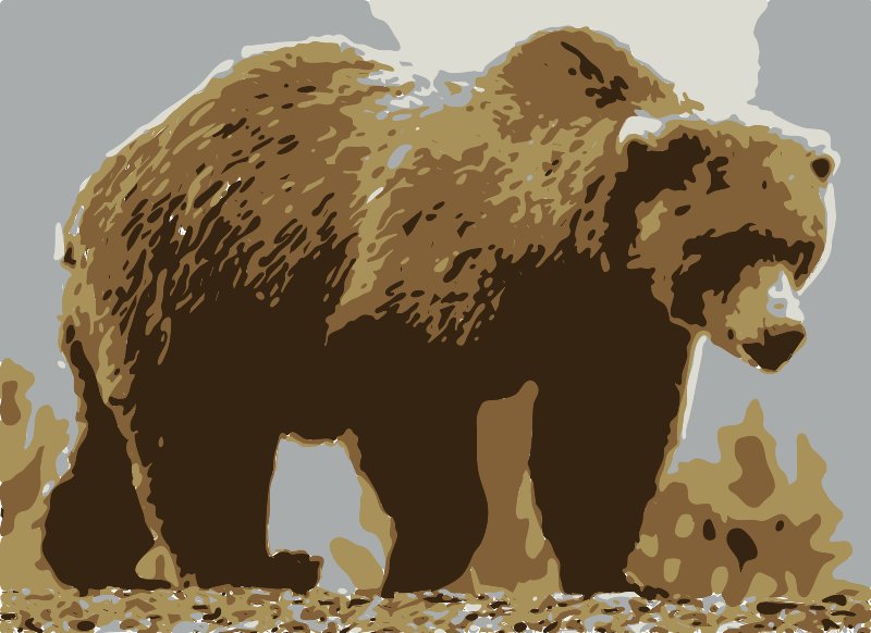 Stencil of Grizzly Bear