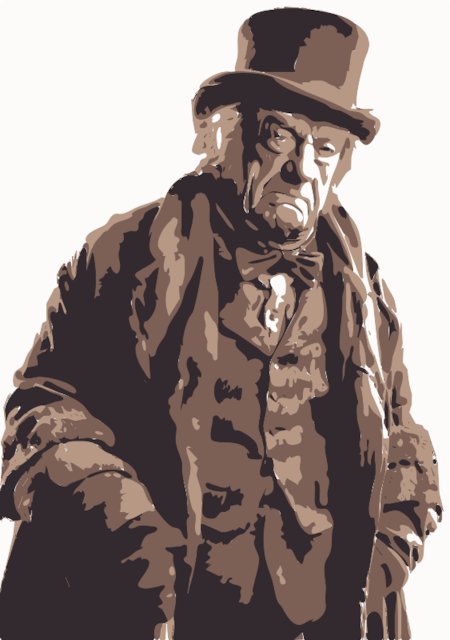 Stencil of Ebenezer Scrooge