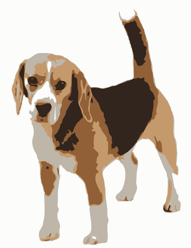 halftone stencil of Beagle