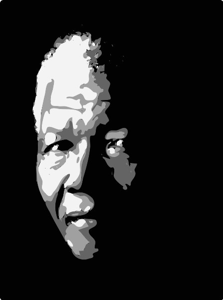Stencil of Nelson Mandela