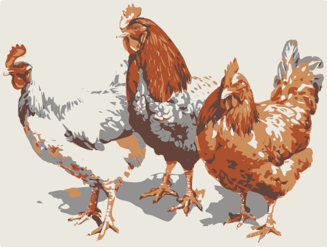 Stencil of Chickens