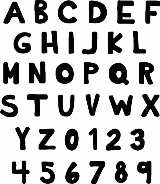 Stencil of Basic Block Letters