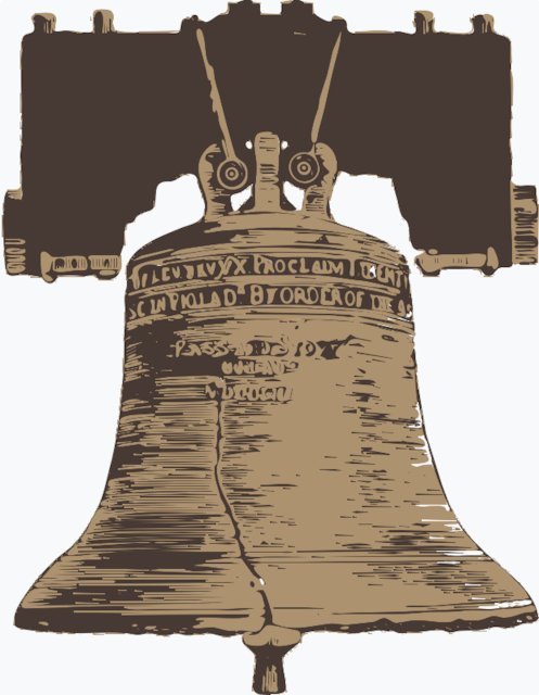 Stencil of Liberty Bell