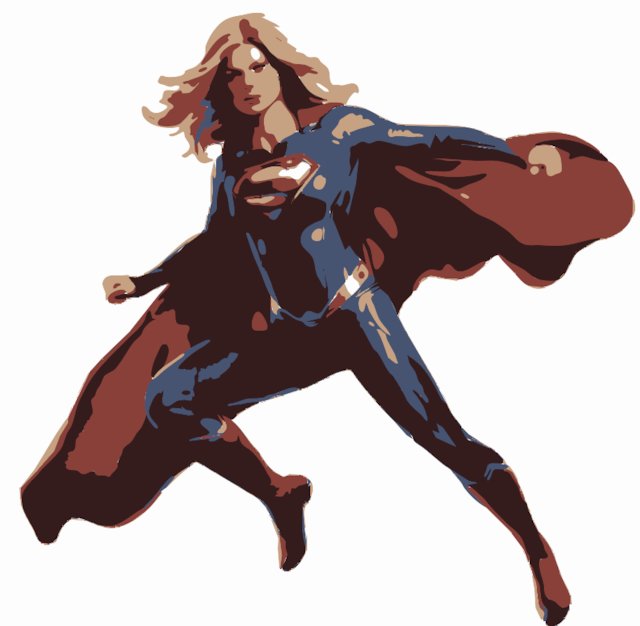 Stencil of Supergirl