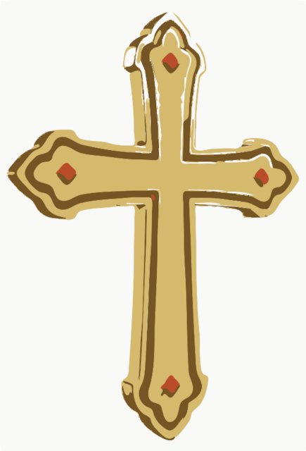 Stencil of Christian Cross