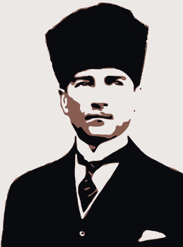 Stencil of Kemal Ataturk