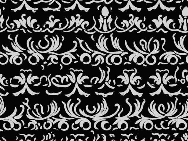 Stencil of Black and White Victorian Pattern