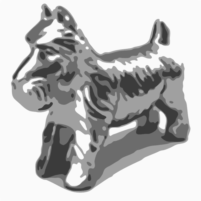 Stencil of Terrier (Monopoly Piece)