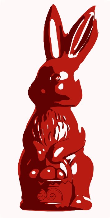 Stencil of Chocolate Easter Bunny