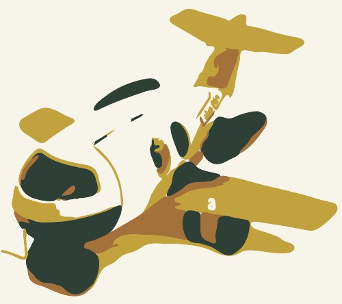 Stencil of Toy Airplane