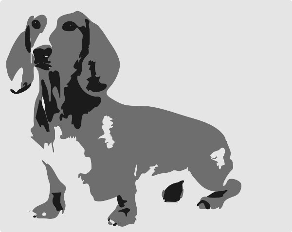 Stencil of Dachshund