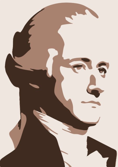 Stencil of Alexander Hamilton