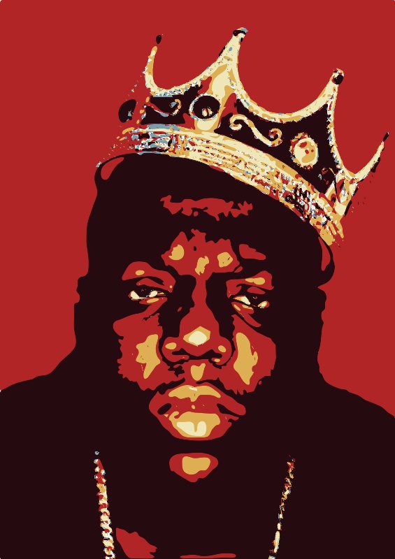 Stencil of Biggie Smalls