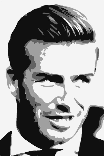Stencil of David Beckham