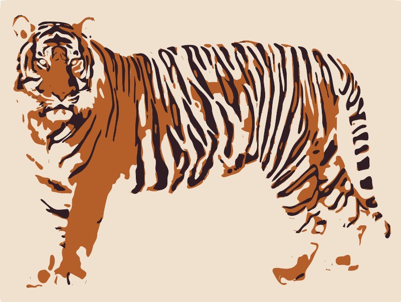 Stencil of Tiger