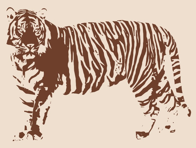 Stencil of Tiger
