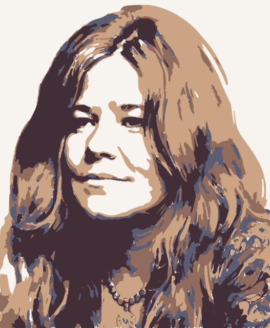 Stencil of Janis Joplin