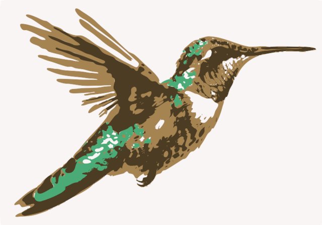 Stencil of Hummingbird