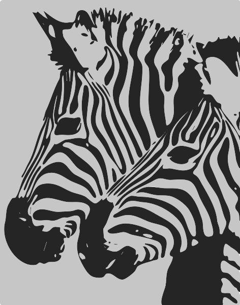 Stencil of Zebras